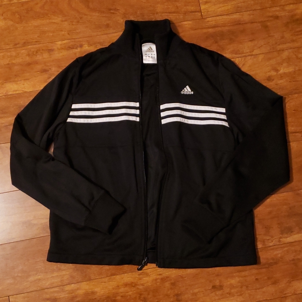 Black Adidas lightweight track jacket